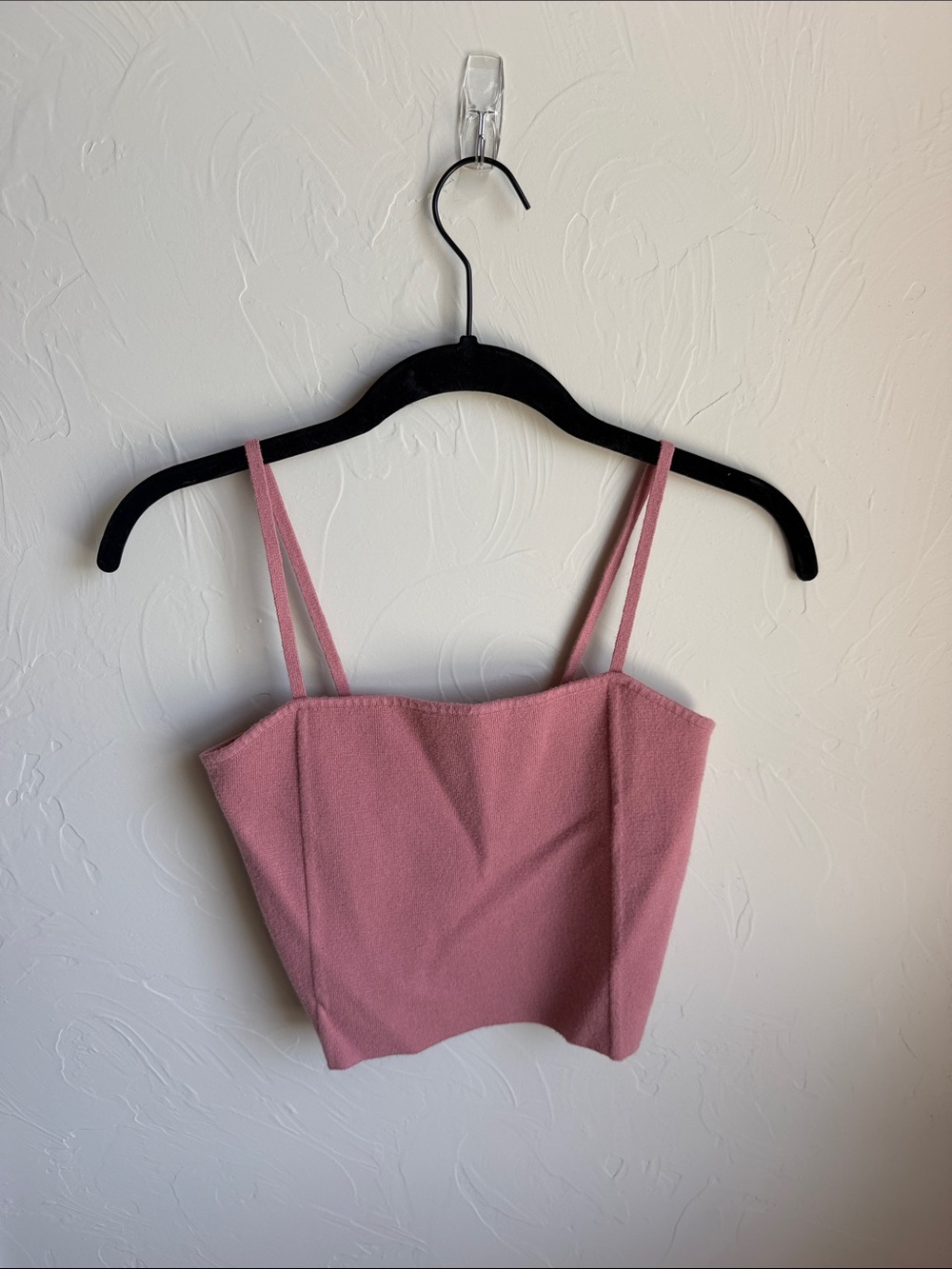 Express Mauve Pink Cropped Cami Tank Top